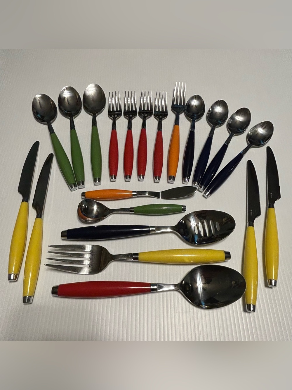 Fiesta Ware Flatware Serving Pieces Round Colorful Plastic Handles -Replacements